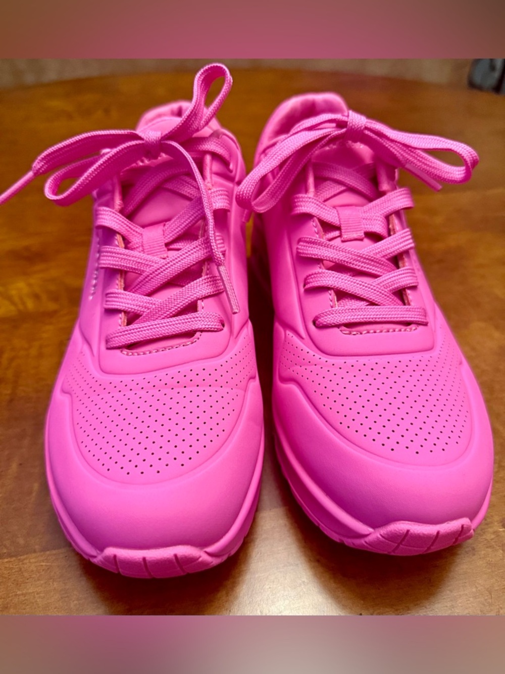 Skechers Hot Pink Women's Air-Cushioned Athletic Sneakers - Picture 13 of 16